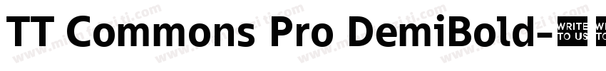 TT Commons Pro DemiBold字体转换